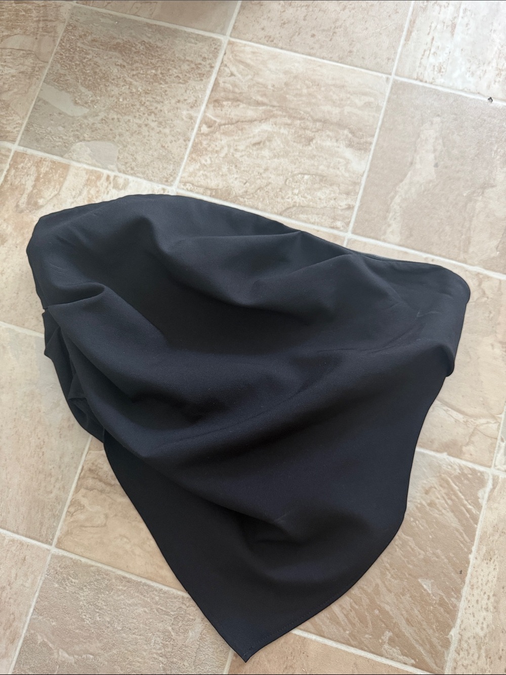 ZARA NWT Black Strapless Asymmetric Top